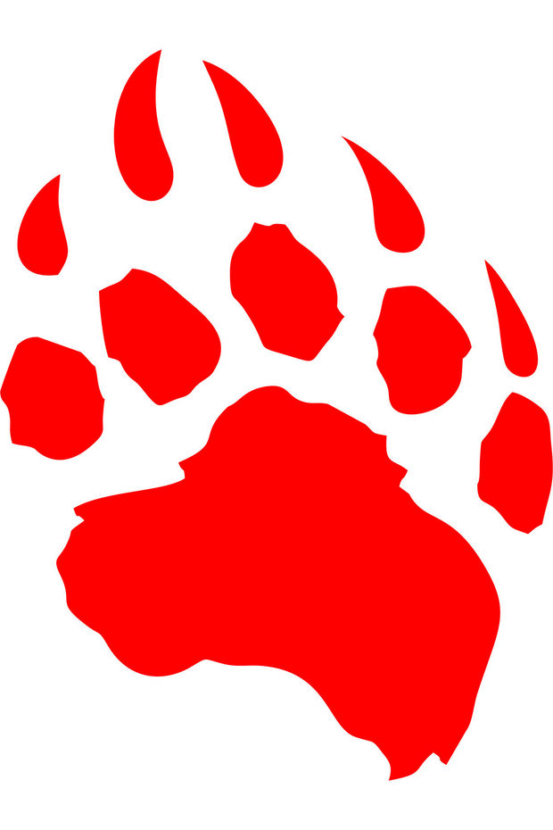 Bear Claw Print Auto Sticker(15X20 cm)