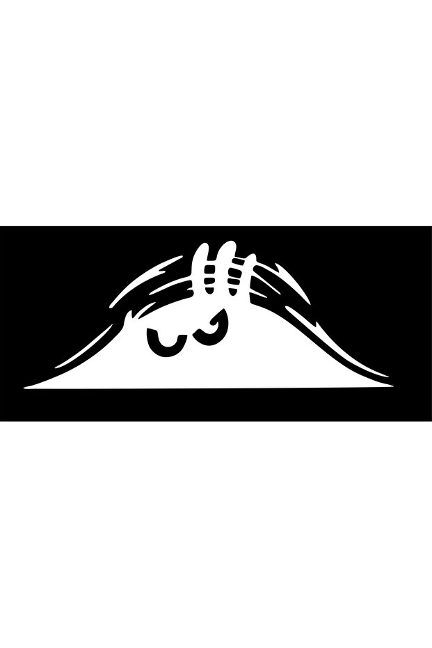 ملصق سيارة مونستر 2 ينظر من خلال العارضة (20 × 8 سم)