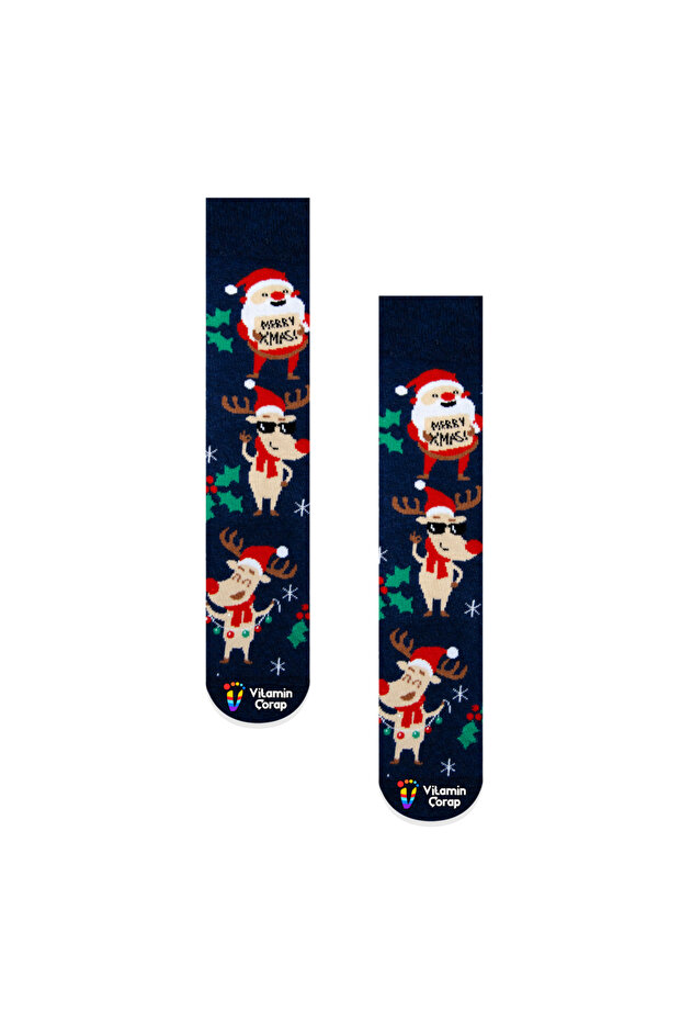 Christmas Cool Daddy Deer Colorful Socks
