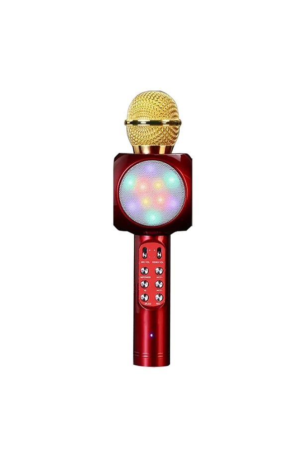 Karaoke Mikrofon , Bluetooth Özellikli  Çocuk Mikrofonu Karaoke Işıklı Mikrofon - 1
