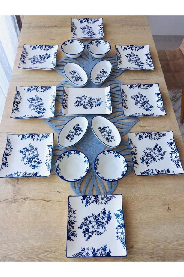 Jasmine Pattern 8 Kişilik 17 Parça Kahvaltı Takımı - 3