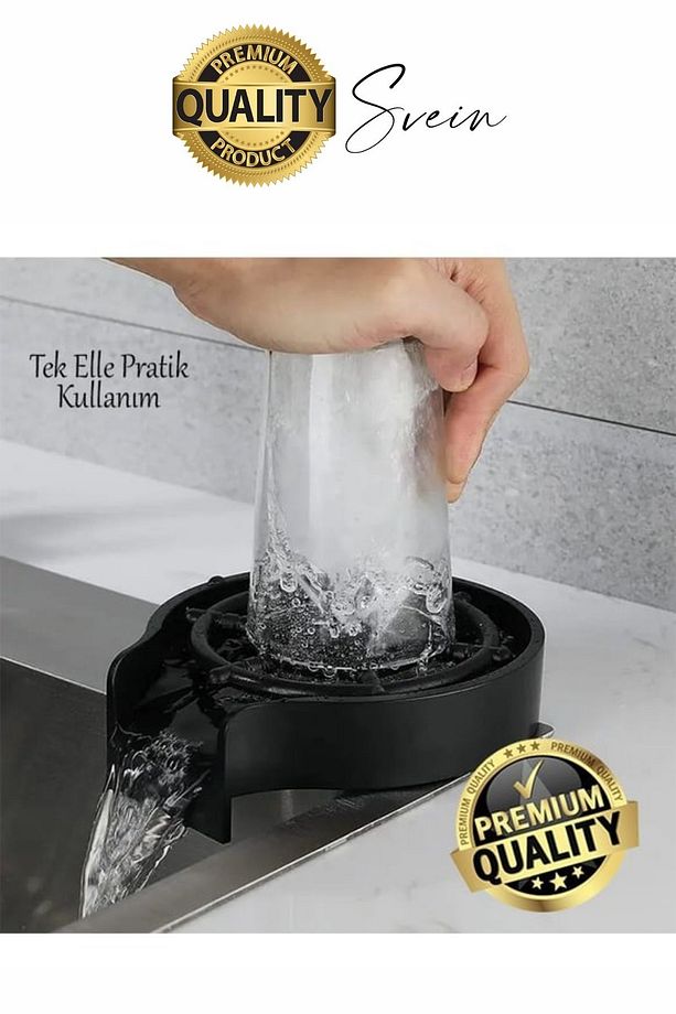 Yüksek Basınçlı Pratik Otomatik Bardak Kadeh Kupa Yıkama Musluğu Fıskiye Bulaşık Yıkama Aparatı - 4