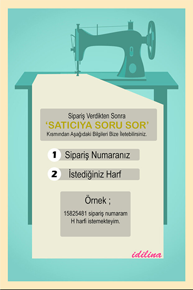 Harf Yastık E Harfi - 2