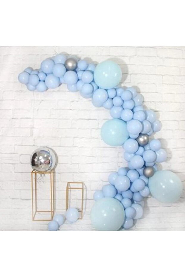 Blue Pastel Macaron Balloon 12 Inch 10 Pieces