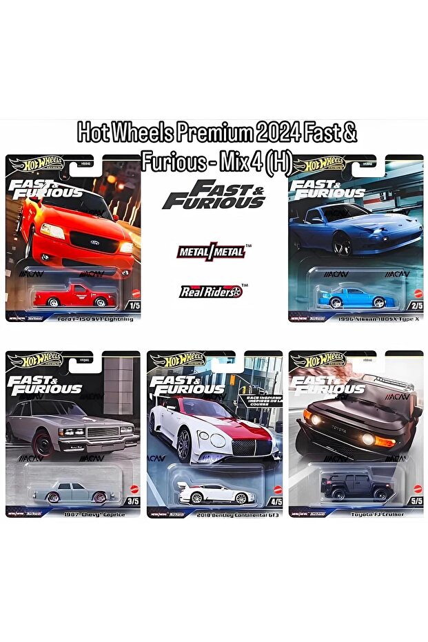 Premium 2024 Fast and Furious Set of 5 Hnw46-979H