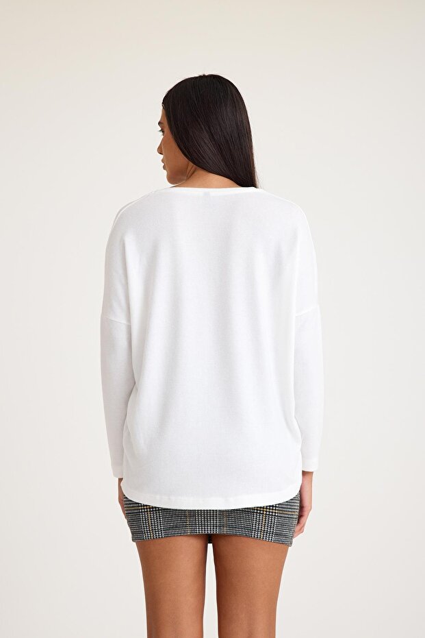 V Yaka Yarasa Kol Basic Triko Kazak - 8