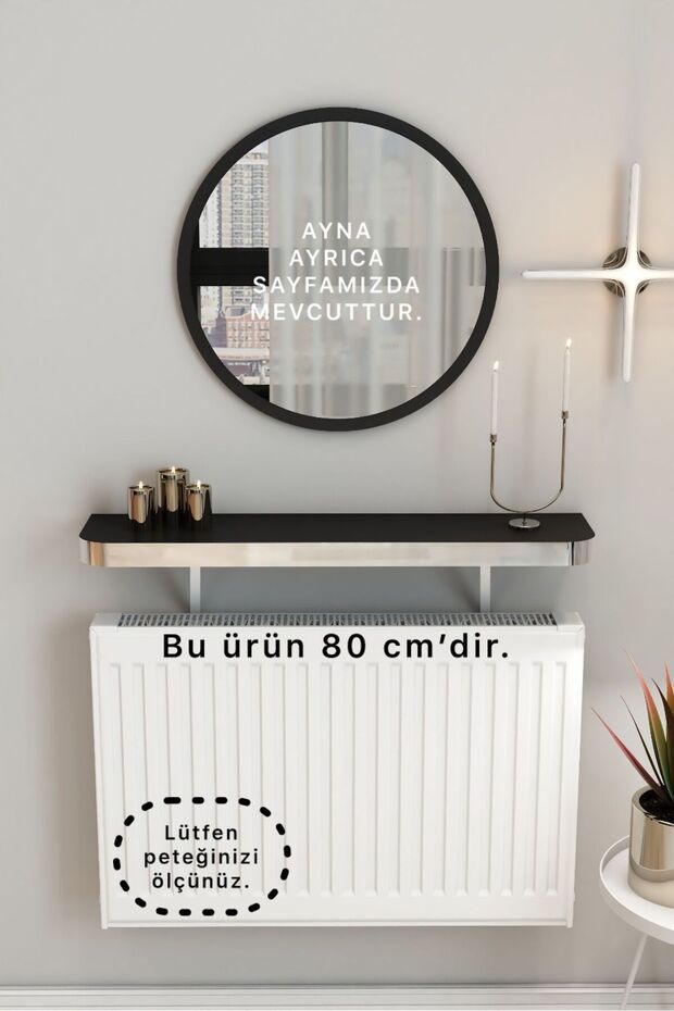 Petek Üstü Uçan Raf & Dresuar Duvar Montajsız Kalın Kenar 80 Cm - 1