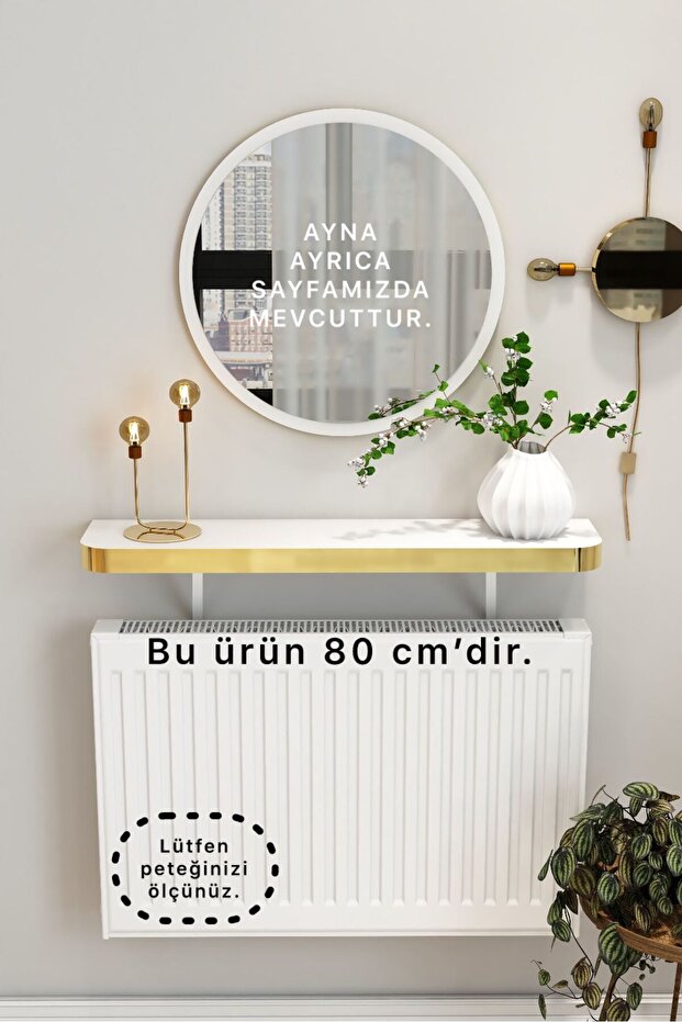 Petek Üstü Uçan Raf & Dresuar Duvar Montajsız Kalın Kenar 80 Cm - 1