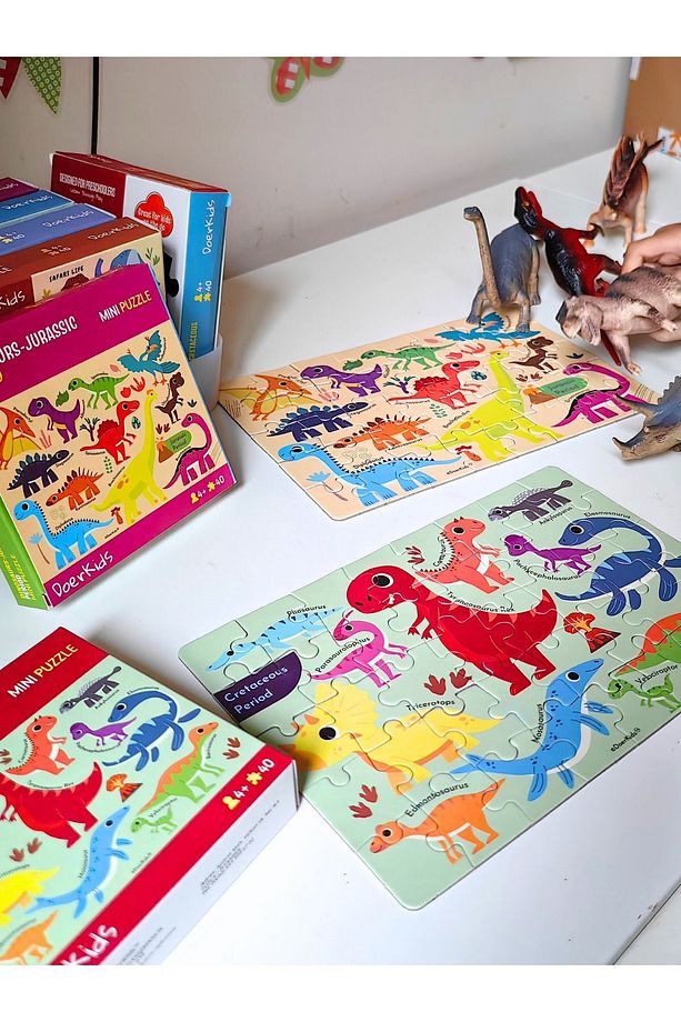 Dinozorlar-cretaceous Dönemi Mini Puzzle | 40 Parça 3-7 Yaş - 4