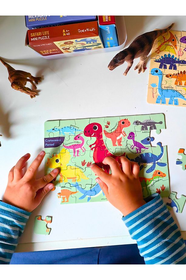 Dinozorlar-cretaceous Dönemi Mini Puzzle | 40 Parça 3-7 Yaş - 5