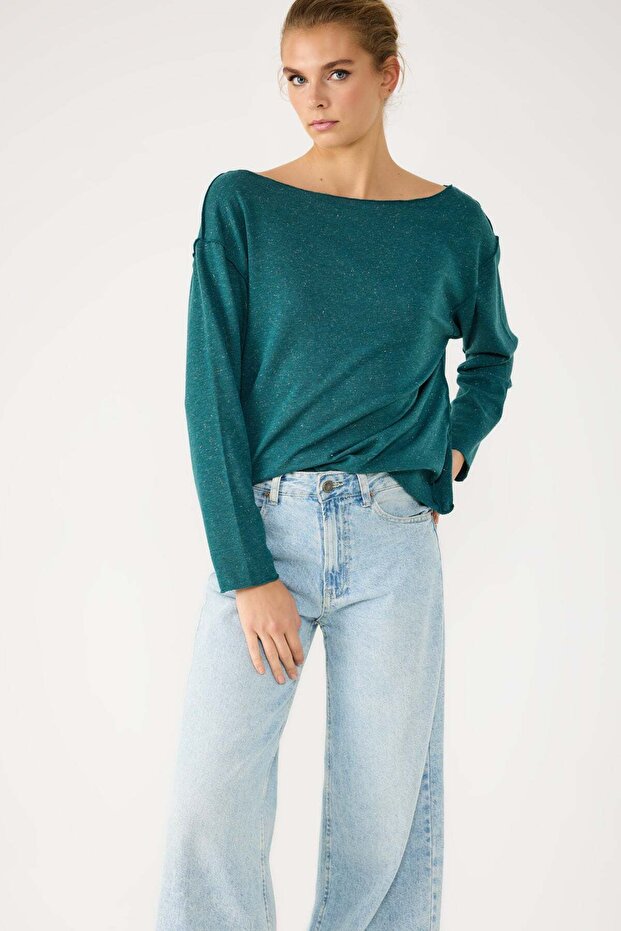 Glitzerndes Basic-Sweatshirt - 6