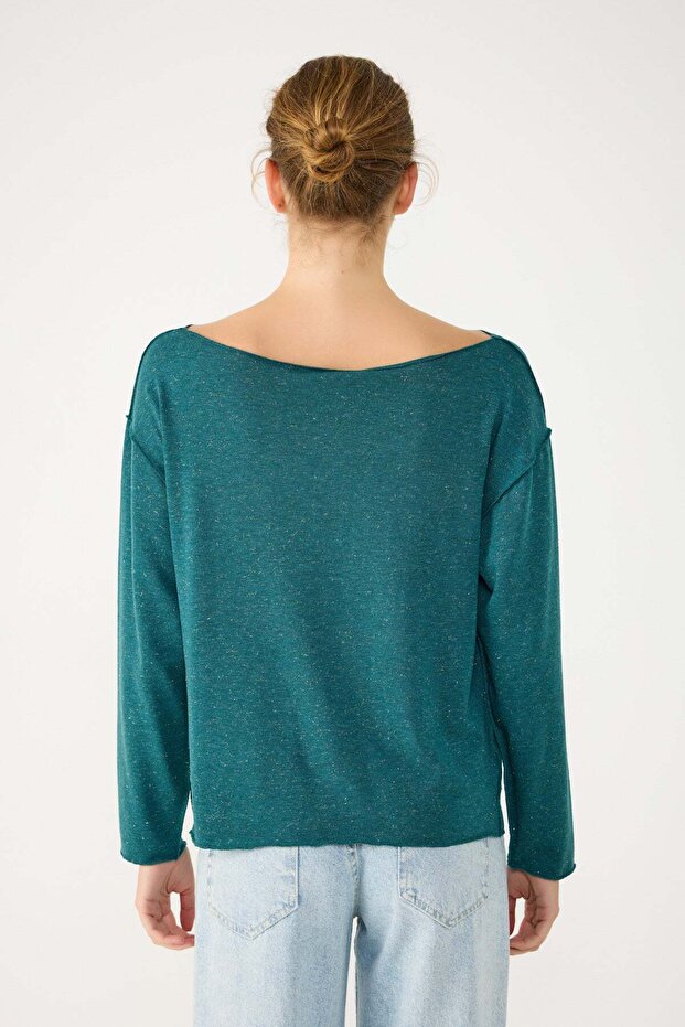 Glitzerndes Basic-Sweatshirt - 4