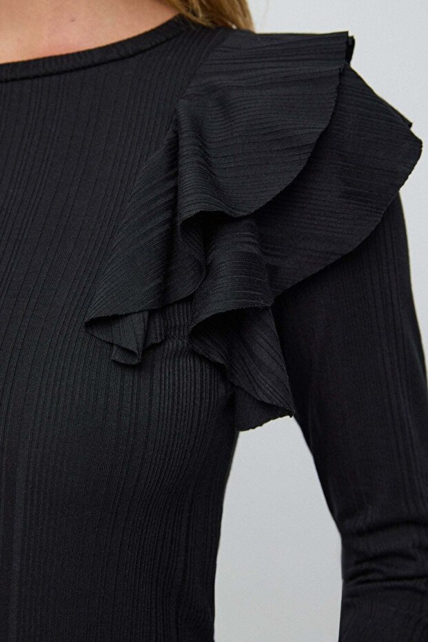 Bluse mit Rüschenärmeln - 3