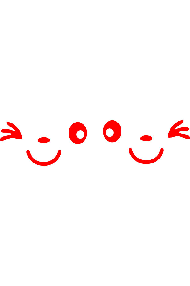 ملصق سيارة مرآة مبتسمة (12 × 6 سم)
