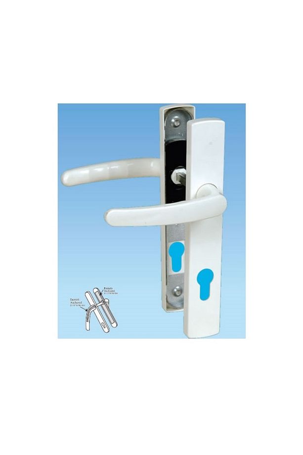 Pvc Pimapen Plastik Kapı Kolu Balkon/tuvalet(WC)/banyo (BAREL YUVALI) / Antrasit 1 Adet - 4