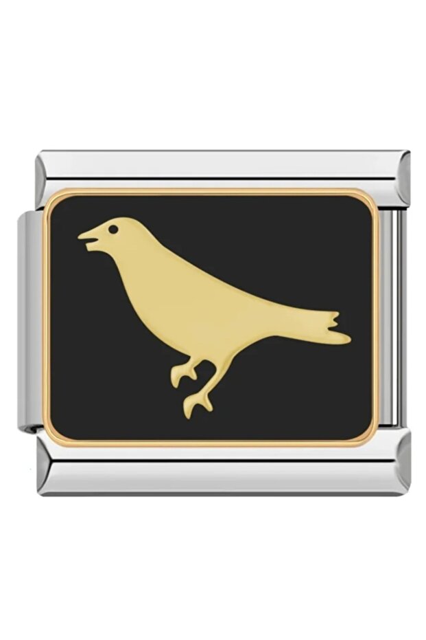 Italian Black Bracelet Charm - Crow