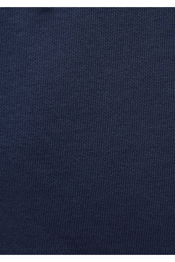 Kapüşonlu Fermuarlı Lacivert Basic Sweatshirt 0S10277-70490 - 7