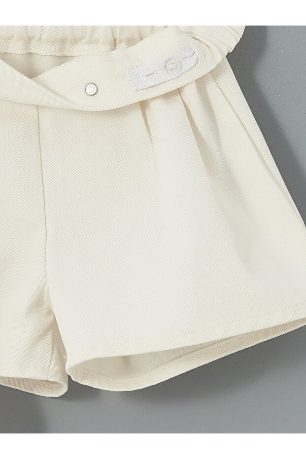 Beli Lastikli Basic Kız Çocuk Şort Etek - 3