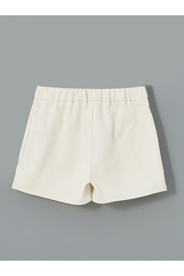 Beli Lastikli Basic Kız Çocuk Şort Etek - 2