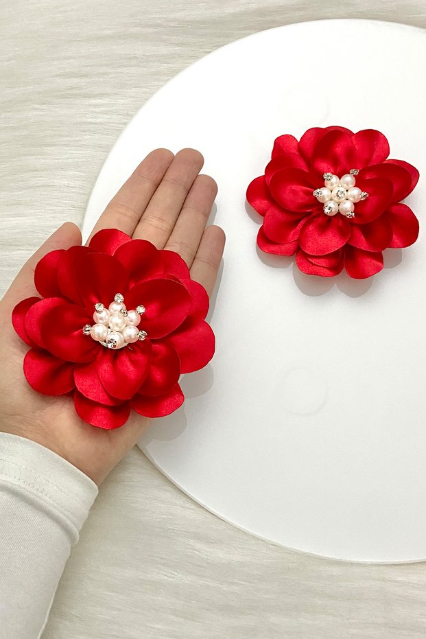 Bride Hand Rose, Groom, Bridesmaid Bracelet, Wedding Henna Promise Bride Bride, 2 Pcs with Red Pearls Shiny Stone