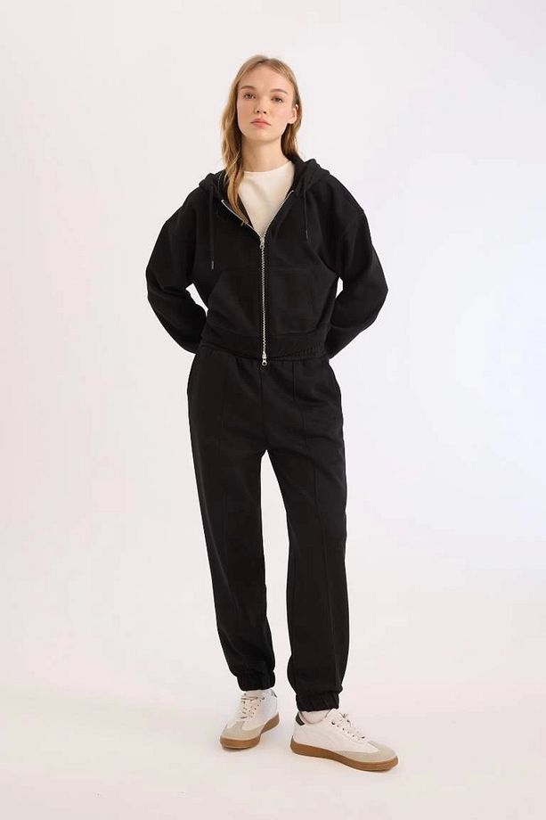 Coool Kalın Jogger Eşofman Altı Basic Düz Cepli Beli Paçası Lastikli E6300ax24wn - 3