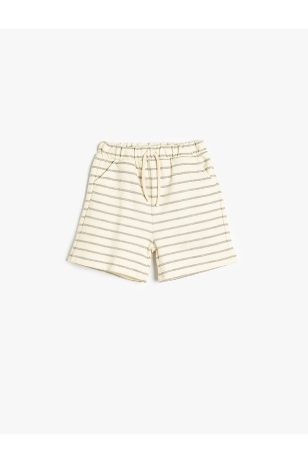Shorts Tie Waist Pocket Detailed Cotton