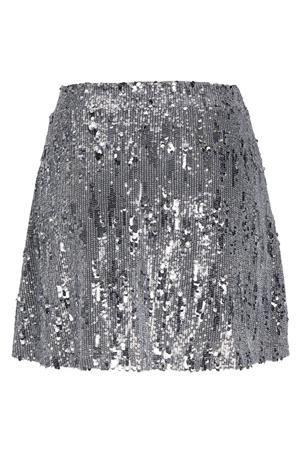 Kadın Pullu Mini Etek - Tara - 6