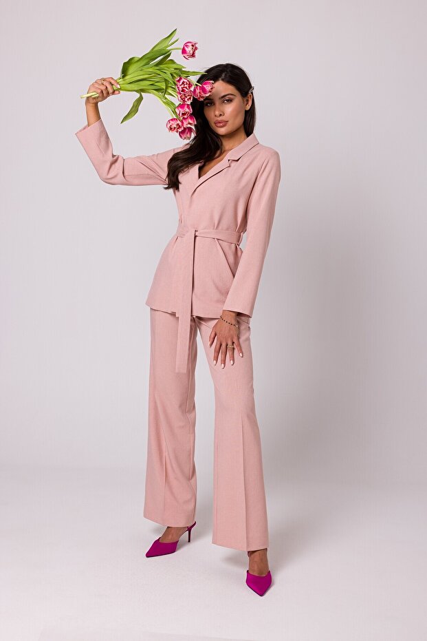 Tie-front blazer without closure - 5