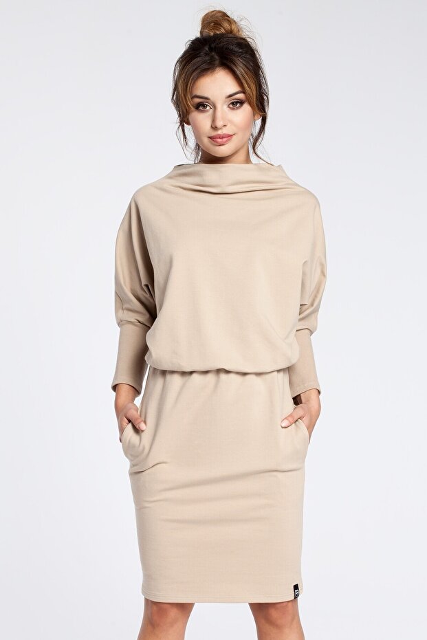 Rochie mini elegantă cu mâneci kimono - 1