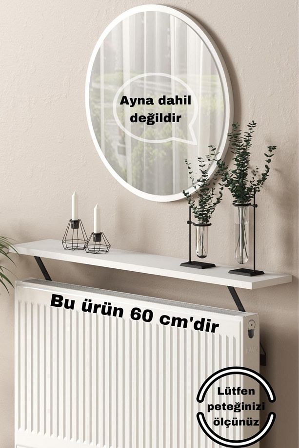 Petek Üstü Uçan Raf Dresuar Duvara Montajsız 60 Cm - 1
