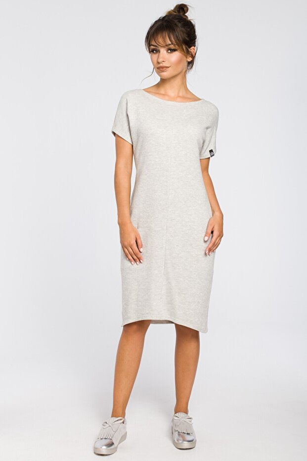 Rochie midi largi cu buzunare - 1