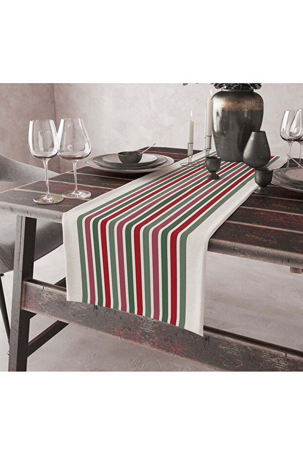 Simple Modern Designed Line Pattern Digital Printed 45X140 Decorative Runner - 1