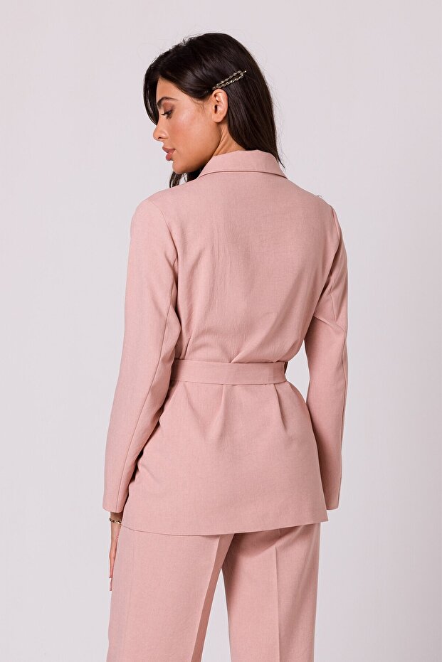 Tie-front blazer without closure - 2