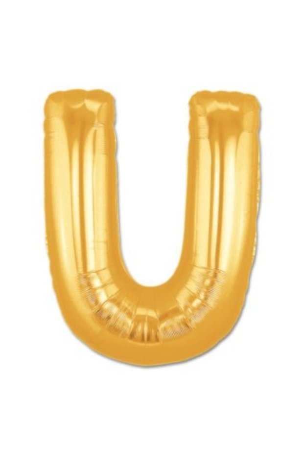 U Letter Foil Balloon Gold Color 40 Inches