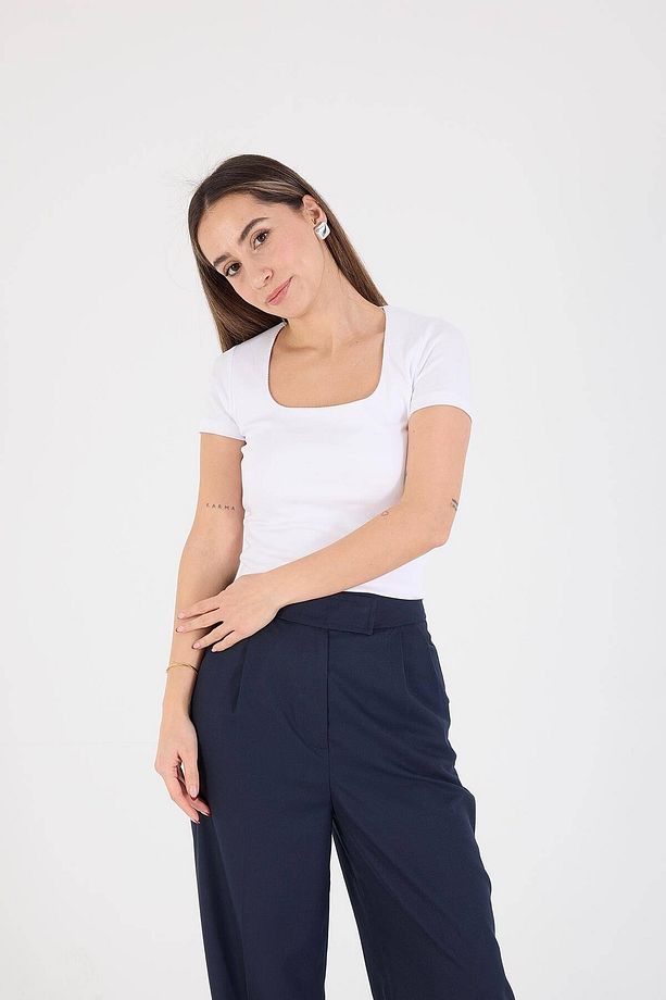 Kısa Kollu Basic T-shirt - 2