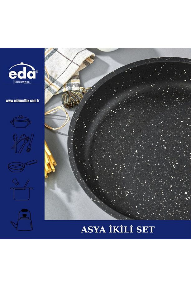 ASYA 2 Lİ DÖKÜM SET 26 NO BASIK TENCERE 26 TAVA - 6