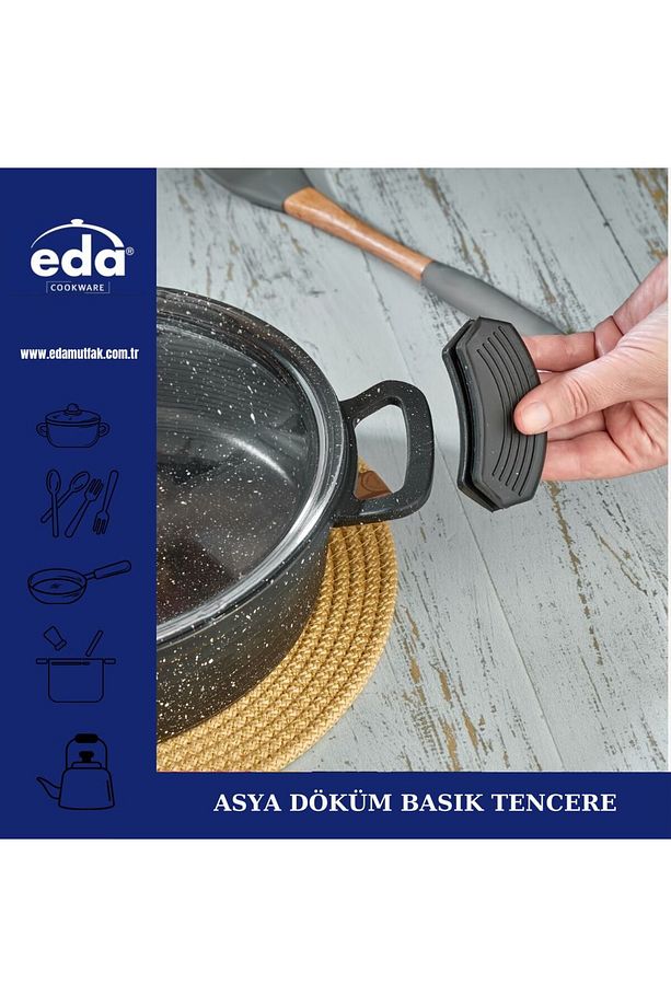 24 No Döküm Asya Basık Tencere - 5