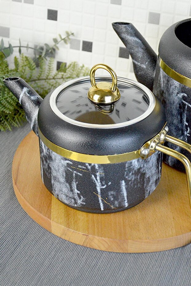 Marble Siyah Granit Çaydanlık 201292 - 2