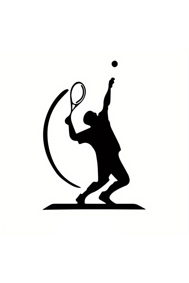 Tennis Player Rear Window High Quality Quality Sticker 14 X 10 cm