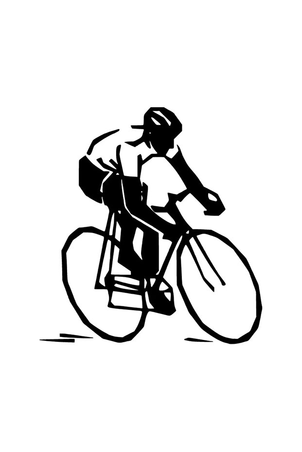 Bicycle Racer Sticker 20 X 22 cm