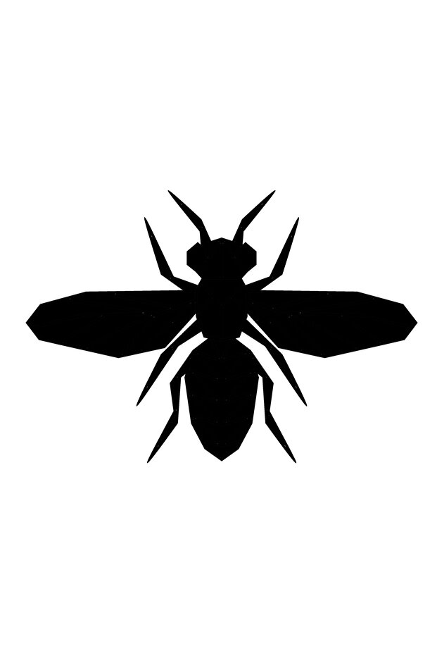Geometric Bee Sticker 10 X 7 cm
