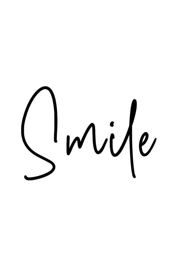 Smile Lettering Wall Decor Sticker 40 X 28 cm