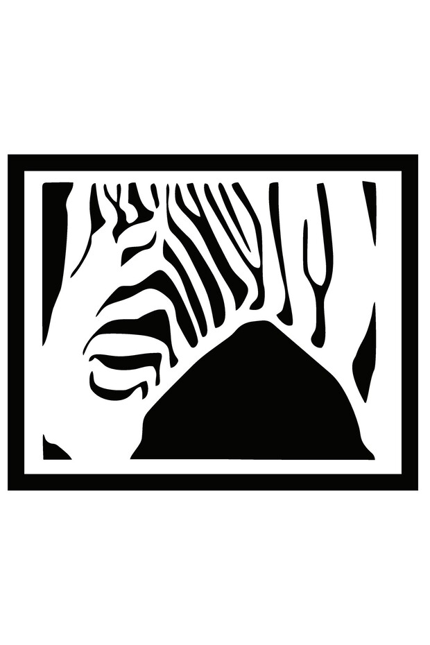 Zebra Design Wall Decor Sticker A+ Quality 45 X 45 cm Durable