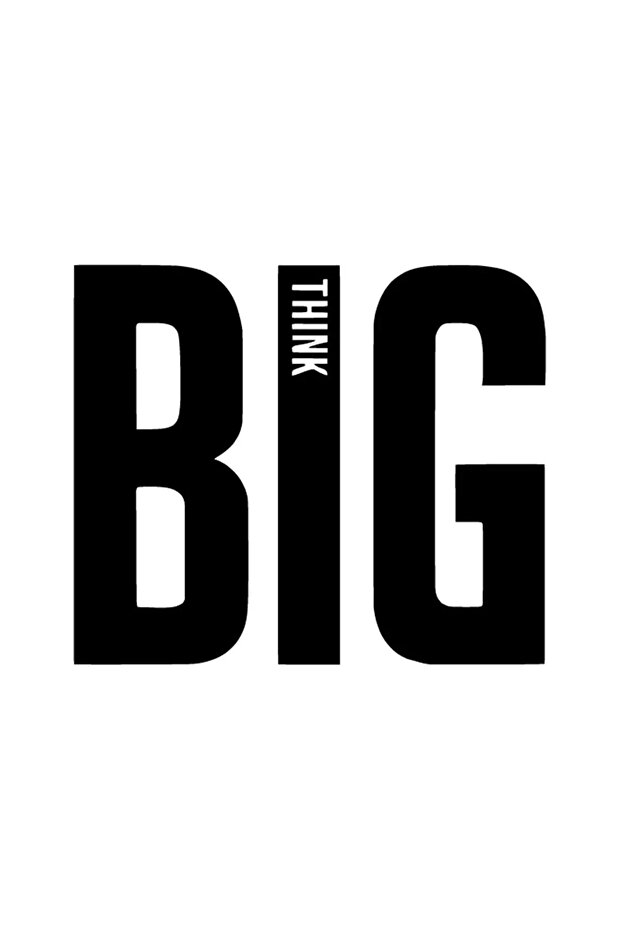 ملصق Think Big مقاس 10 × 8 سم