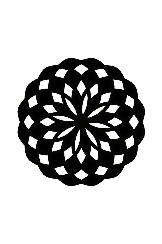 Flower Pattern Wall Decor Sticker (Type 16) 40 X 40 cm