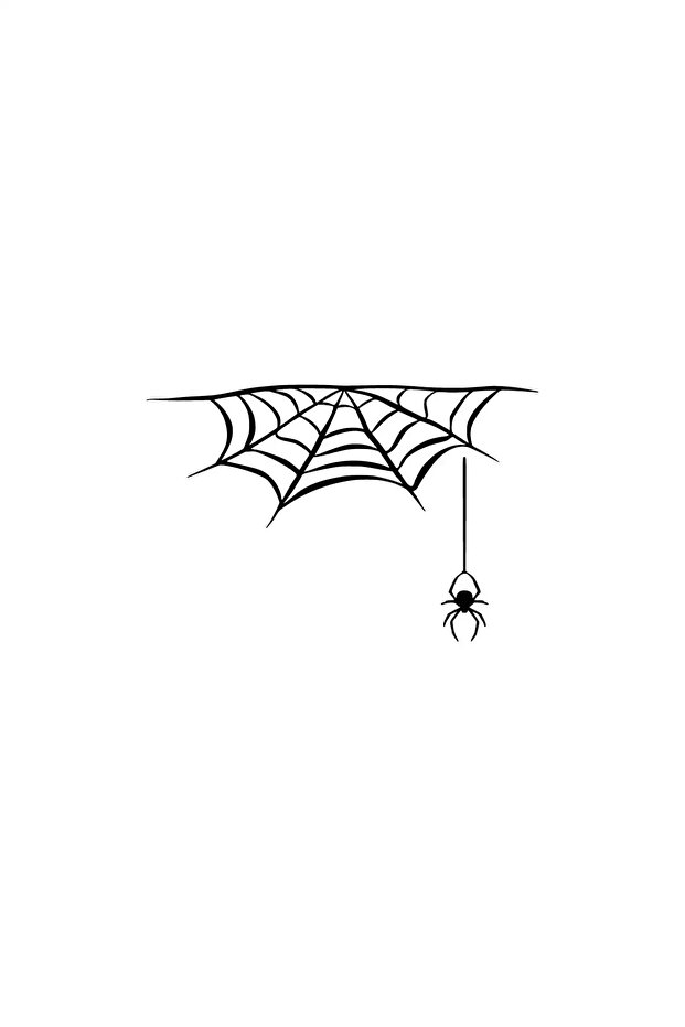 Spider Web Wall Decor Sticker 40 X 24 cm