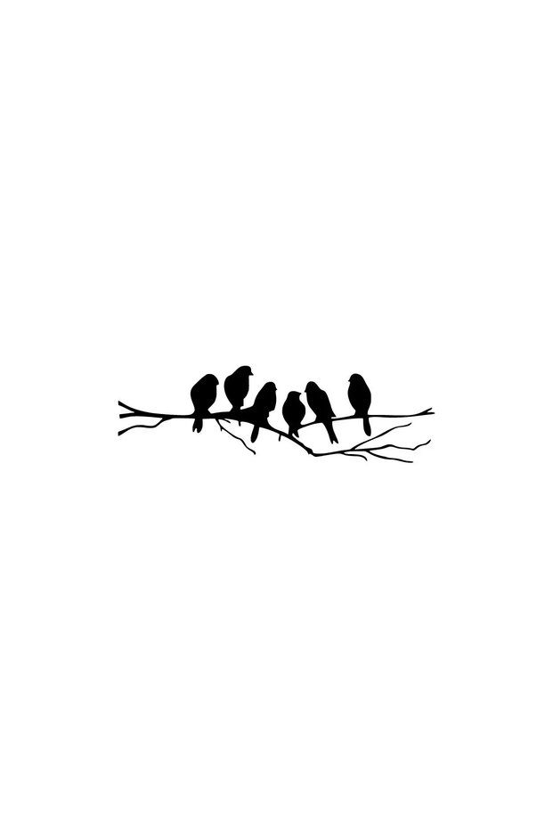 Birds on a Branch Wall Decor Sticker A+ Quality 40 X 12 cm Durable