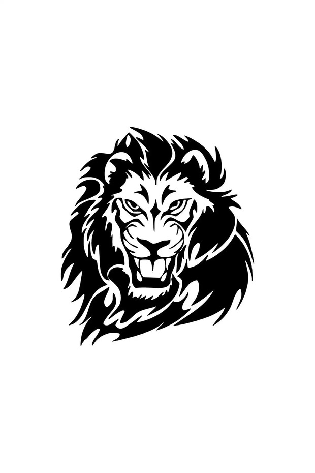 Lion Head Sticker 10 X 11 cm