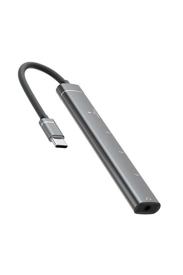 Type-C Hub, 5in1, 2 Adet Type-C, 2 Adet USB-A Çoklayıcı, 3,5 mm Kulaklık Çıkışlı USB C Hub H03 - 2