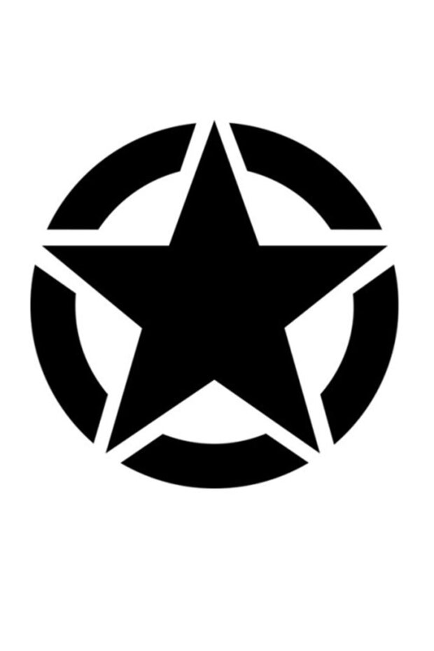 Military Star Sticker 30 X 30 cm